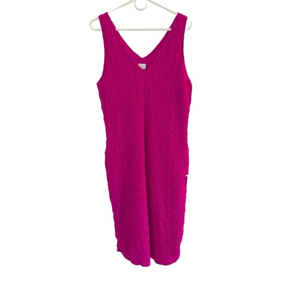 A New Day Pink Sleeveless Vneck MidiLength Versatile Classic Dress Large - Picture 2 of 7